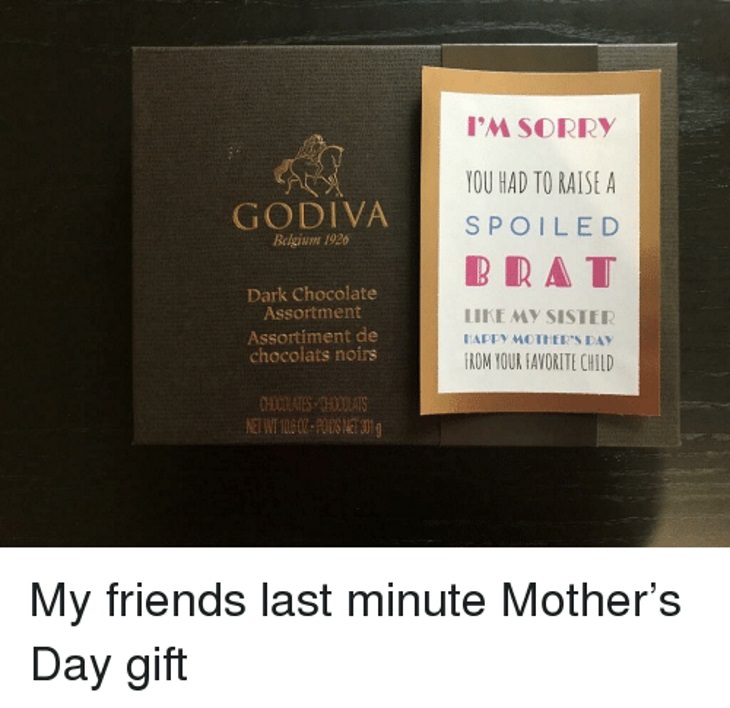 funny mother's day gifts spoiled brat like my sister