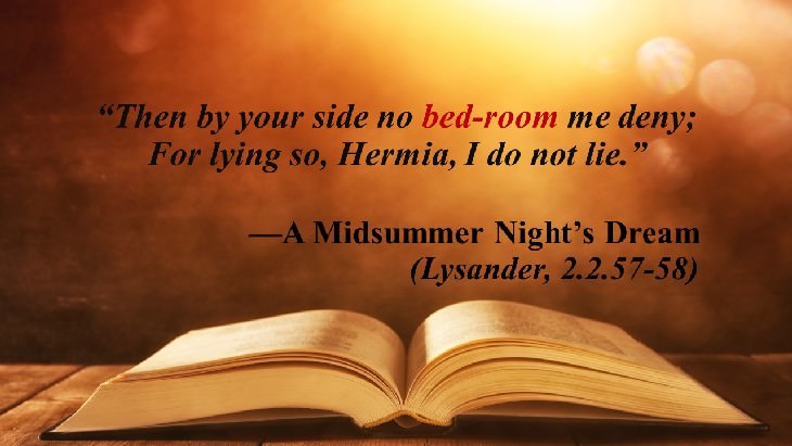 Shakespeare words bedroom