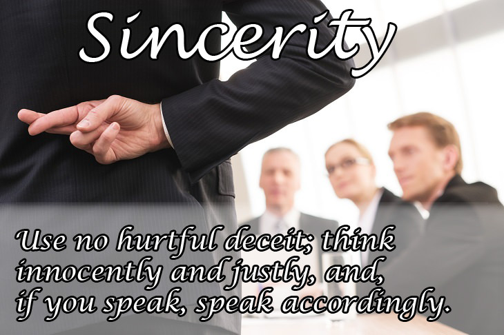 Benjamin Franklin: sincerity