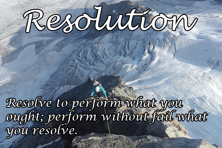 Benjamin Franklin: resolution