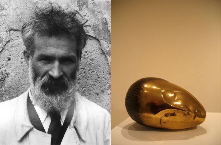 best sculptors and their masterpieces Constantin Brancusi (1876-1957) and Sleeping Muse (1910)