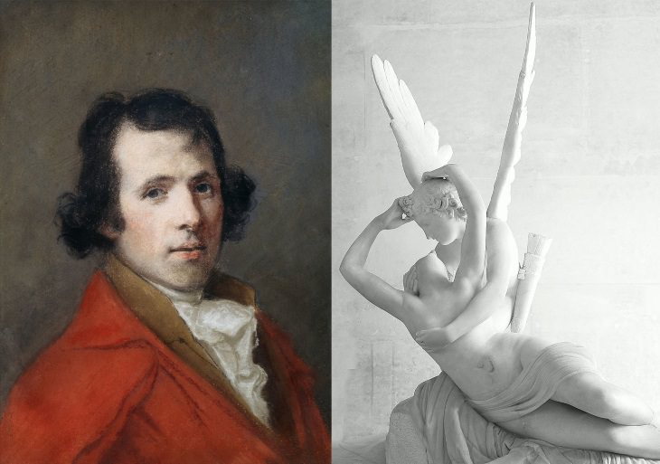 best sculptors and their masterpieces Antonio Canova (1757-1822) and Psyche Revived by Cupid's Kiss (1787)