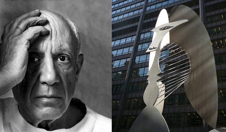 best sculptors and their masterpieces Pablo Picasso (1881-1973) and Chicago Picasso (1967)