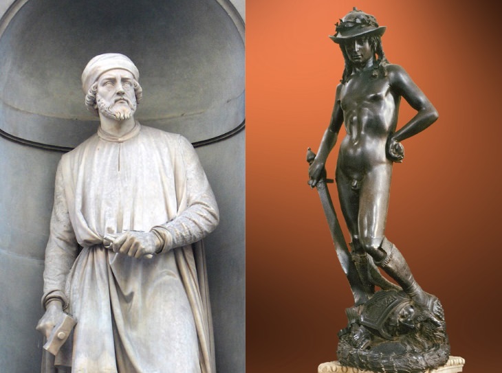 best sculptors and their masterpieces Donatello (c.1386-1466) and The Bronze David (c. 1440)