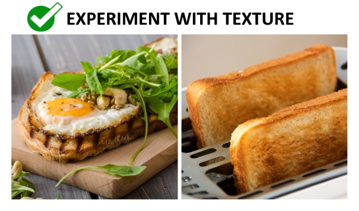 sandwich mistakes . Disregarding texture