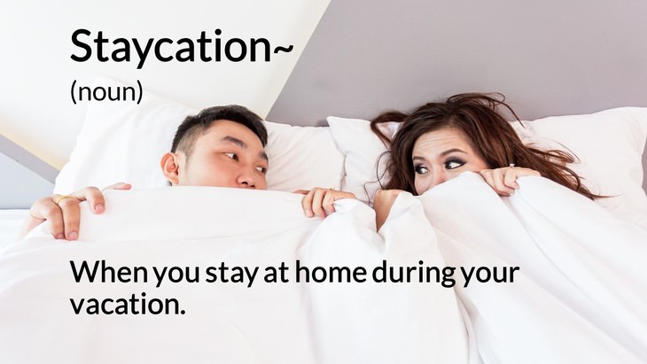 new English words staycation
