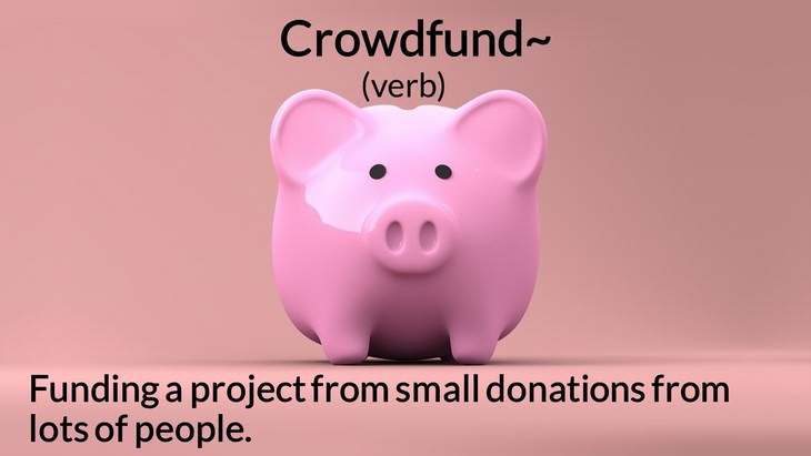 new English words crowdfund