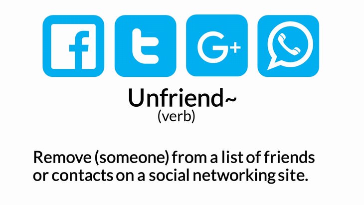 new English words unfriend