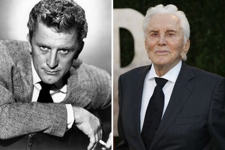 celebrities past their 80s Kirk Douglas (1955 vs 2014)