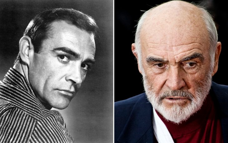 celebrities past their 80s Sean Connery (1960's vs 2008)