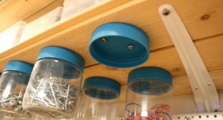 garage organization tips old plastic jars