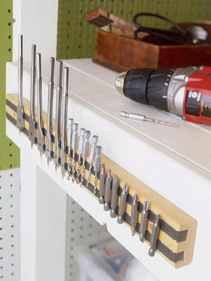 garage organization tips magnetic strips