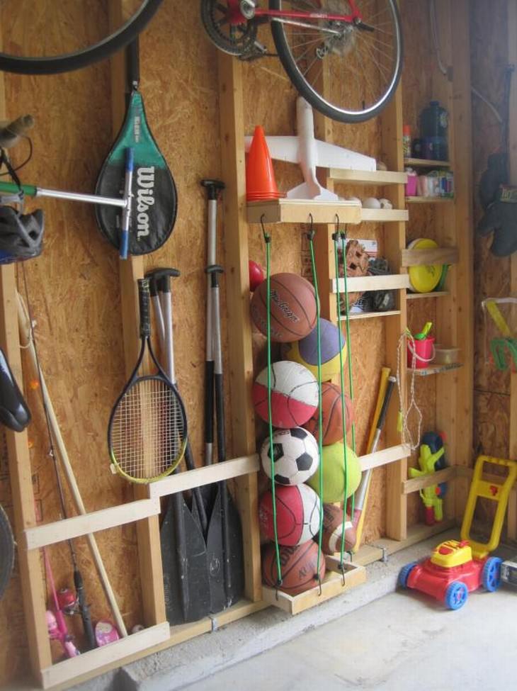 garage organization tips bungee cords