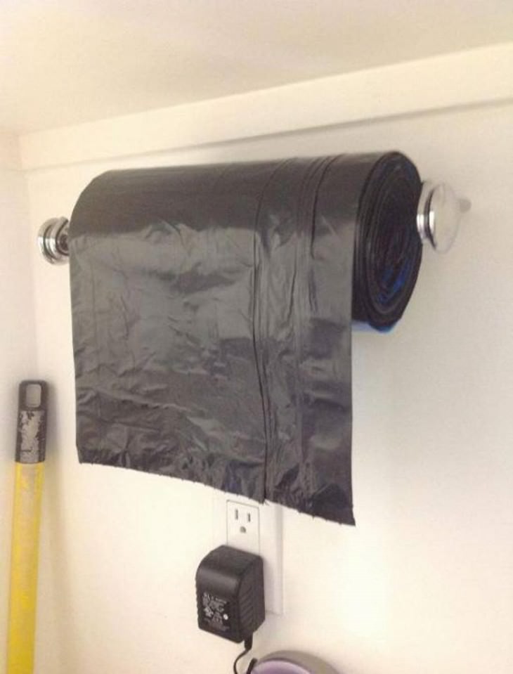 garage organization tips paper towel dispenser