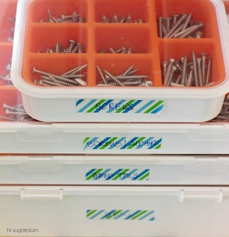 garage organization tips plastic divider trays