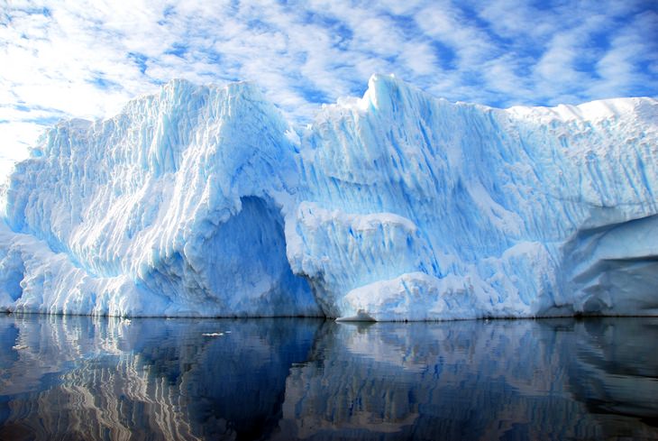 Antarctica: beautiful reflection in water