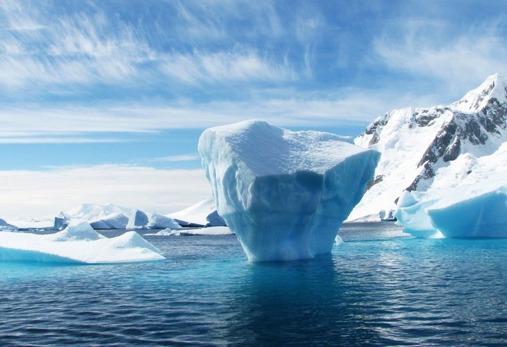 Antarctica: glacial ice