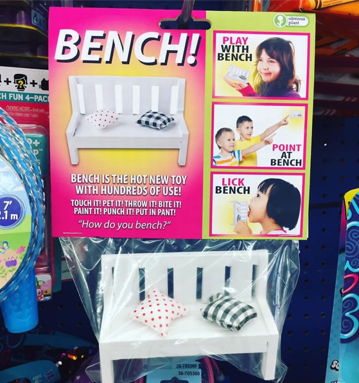 obvious plant bench toy