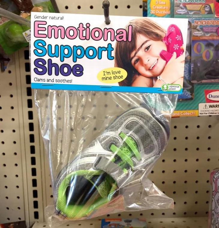 obvious plant emotional support shoe