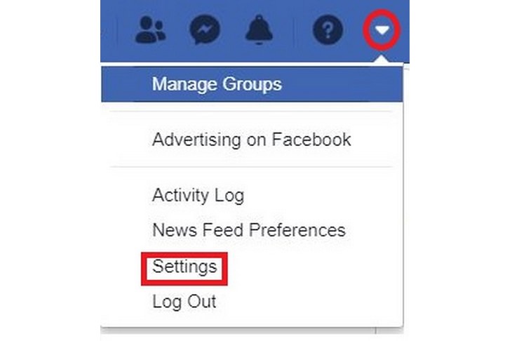 Delete Facebook: settings