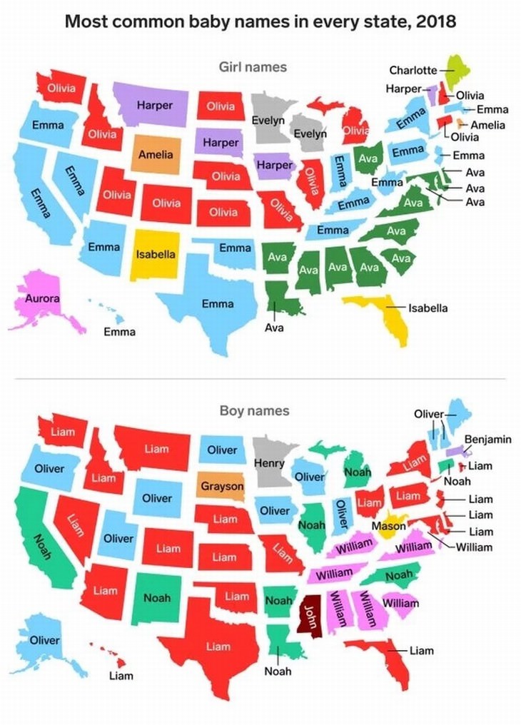 U.S. statistics maps names