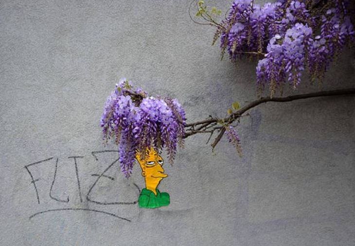 Plants and Street Art: Simpsons Sideshow Bob