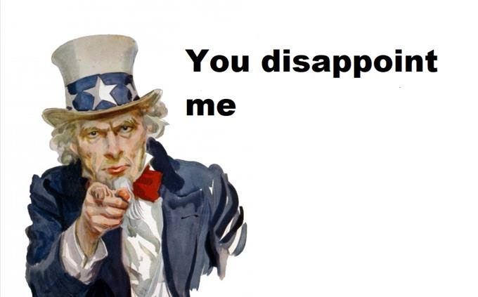 Uncle Sam disappointed