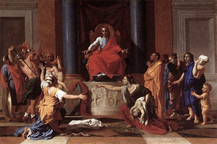Biblical art: Judgment of Solomon