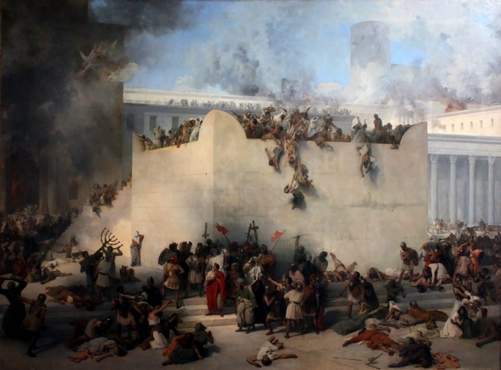Biblical art: destruction of the temple