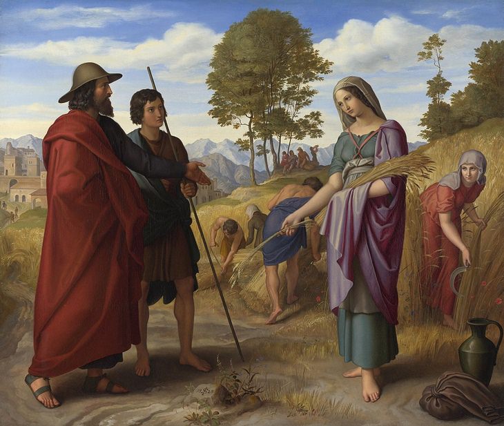 Biblical art: Ruth and Boaz