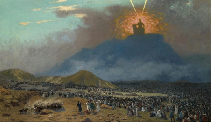 Biblical art: Moses on Mount Sinai