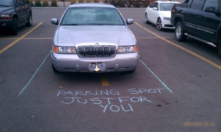 Parking fails: chalk parking