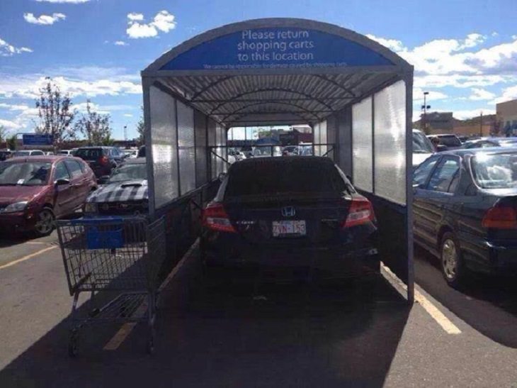 Parking fails: shopping carts