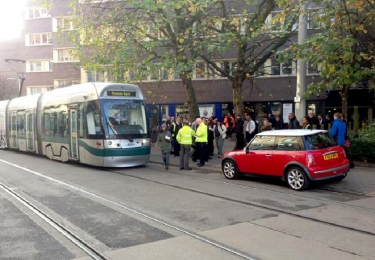 Parking fails: tram
