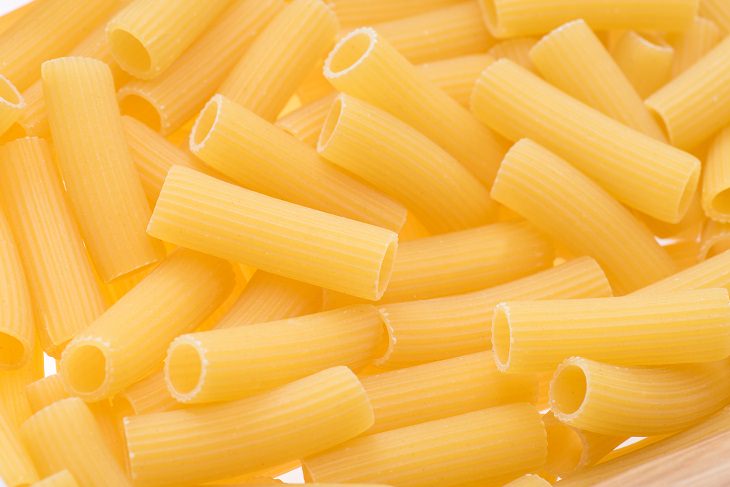 Pasta shapes: penne, rigatoni, macaroni