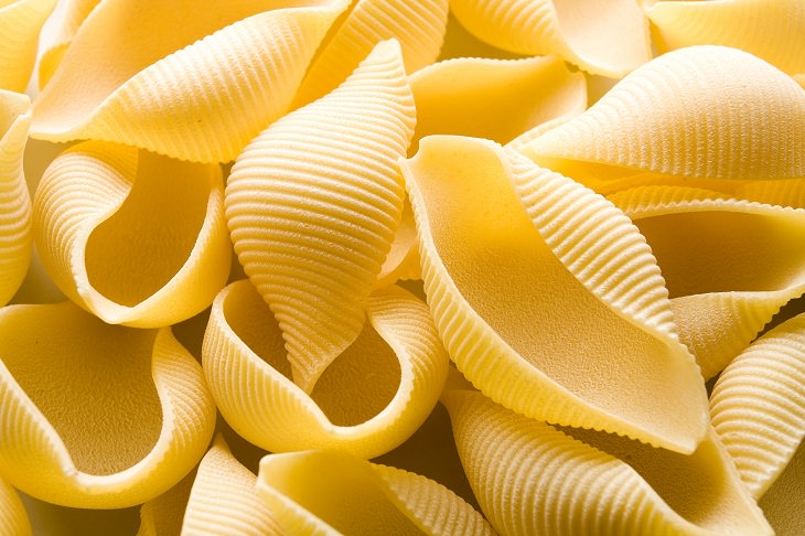 Pasta shapes: conchiglie, lumache, gnocchi