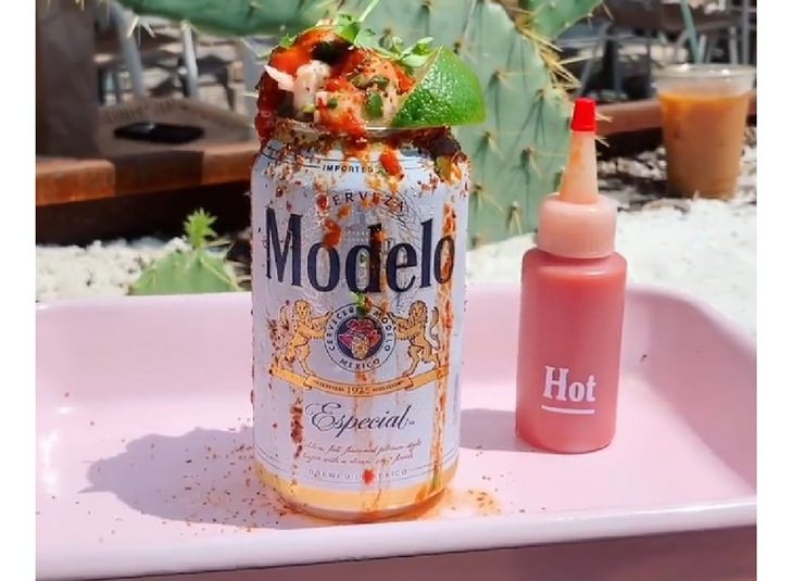 Pretentious food presentations: ceviche in a beer can