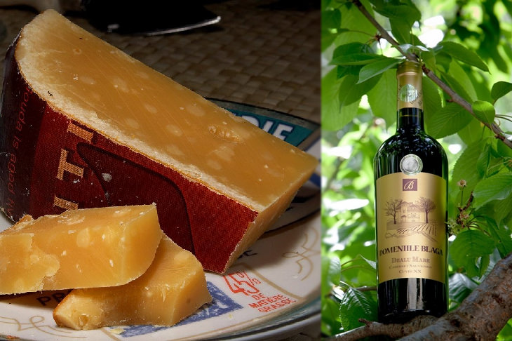 Cheese and wine pairings: Aged Gouda and Cabernet Sauvignon