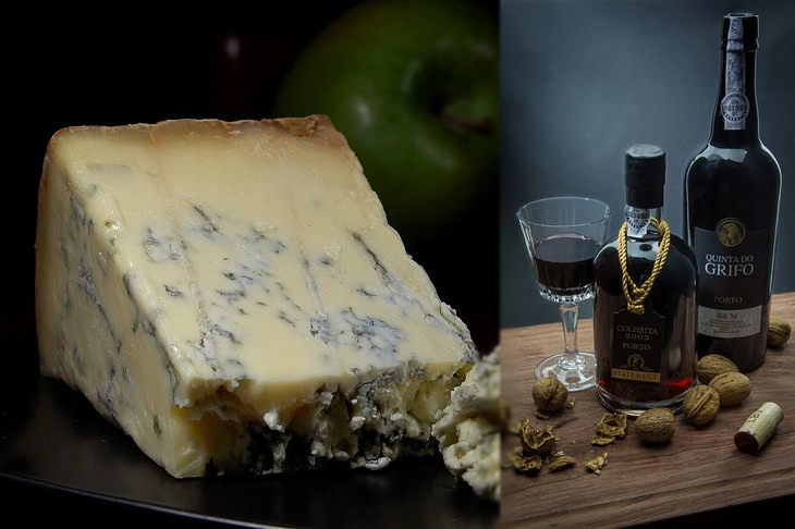 Cheese and wine pairings: blue cheese and port