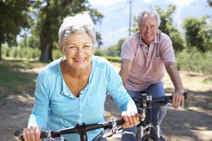 exercise for seniors myths woman and man on bike