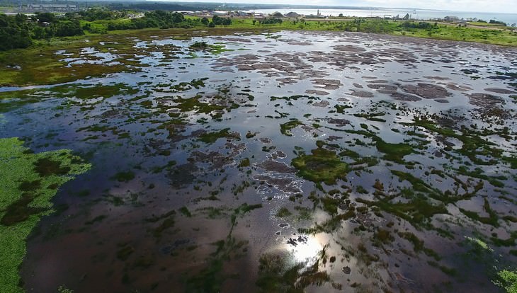 strange lakes Pitch Lake