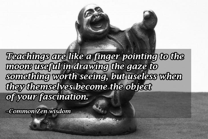 Buddhist wisdom: Zen pointing to the moon