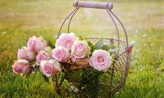 flower bouquet in a basket