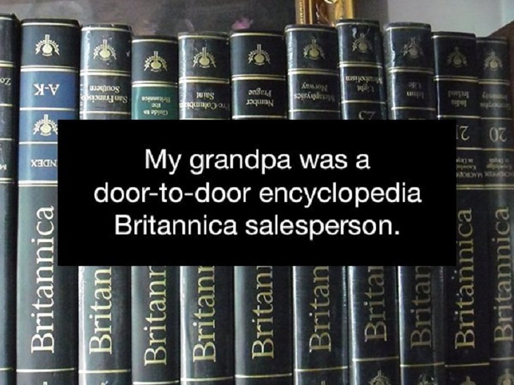 Odd Jobs Britannica salesperson 
