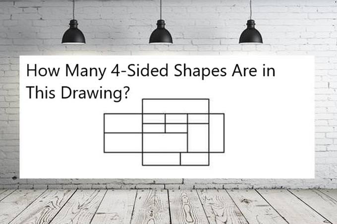 How many 4 sided shapes are in this drawing?