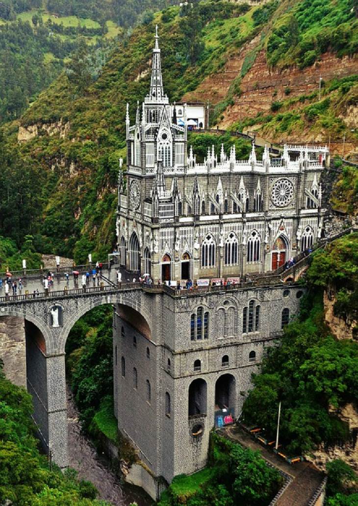 Lugares desconhecidos Santuário Las Lajas em Ipiales, Colômbia