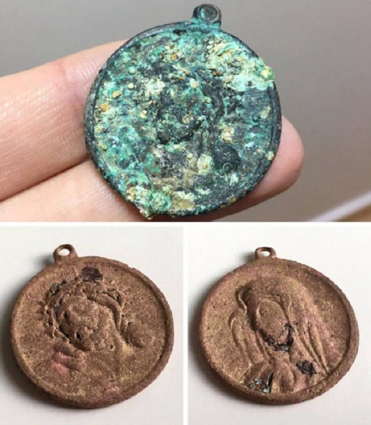 Before and After Cleaning Photo pendant