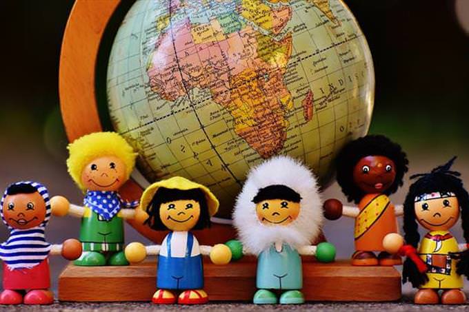 wooden dolls of people from different countries