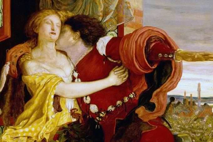 romeo kissing juliet's neck