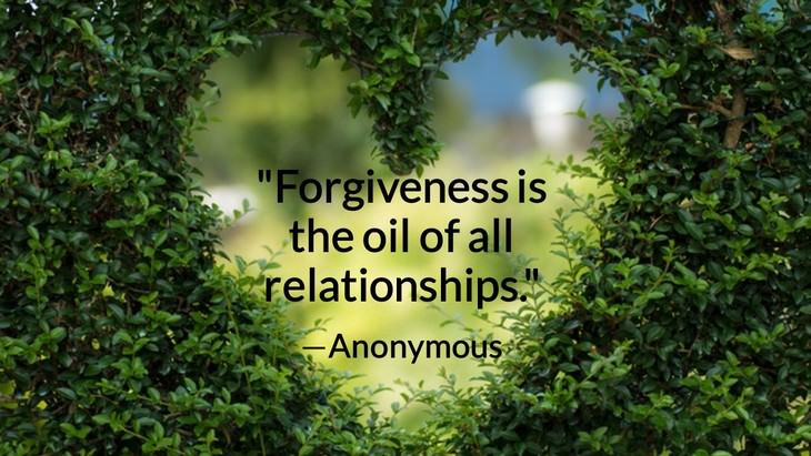 11 Romantic Quotes to Revive Your Love "Forgiveness is the oil of all relationships." —Anonymous